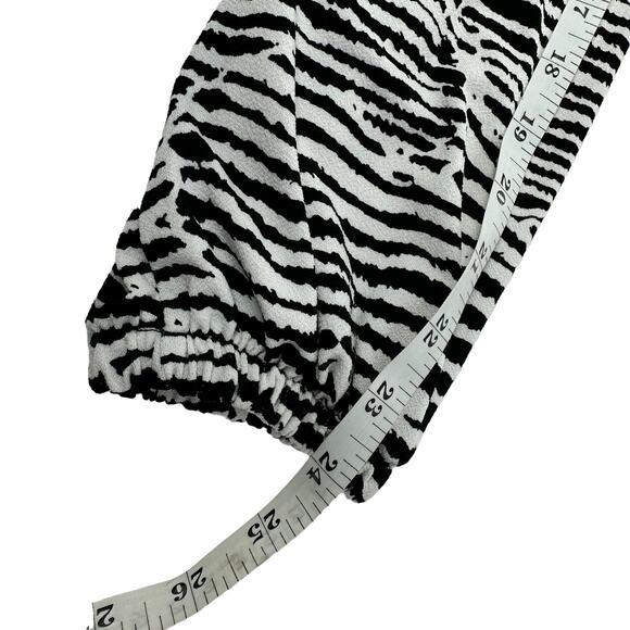 Zebra Print Wrap Dress Womens SZ S Long Sleeve Stretchy Belted Boho Animal Soft - Picture 9 of 15